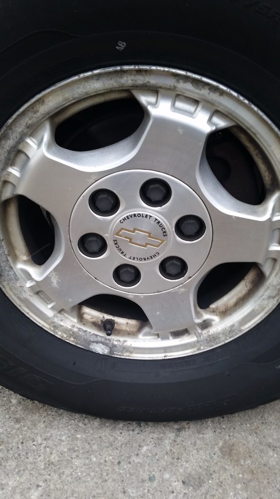 wheel with failing clear coat