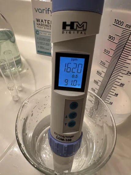 water softener digital test