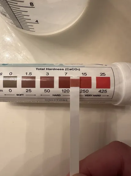 water strip test result