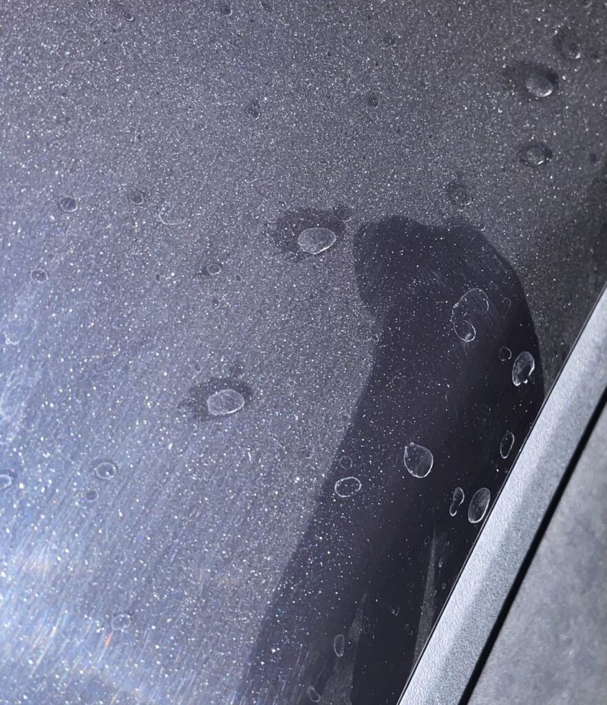 An example of a car with Water spots